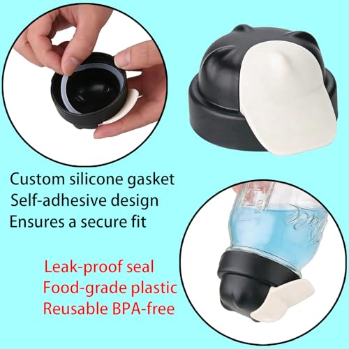ziHenryDa 4 pack Mason Jar Lids, for Ball Kerr & More Canning Regular Mason Jars Drinking Lids & Food Storage Caps leak-proof, BPA-free, reusable (Bottle not included) - Image 3