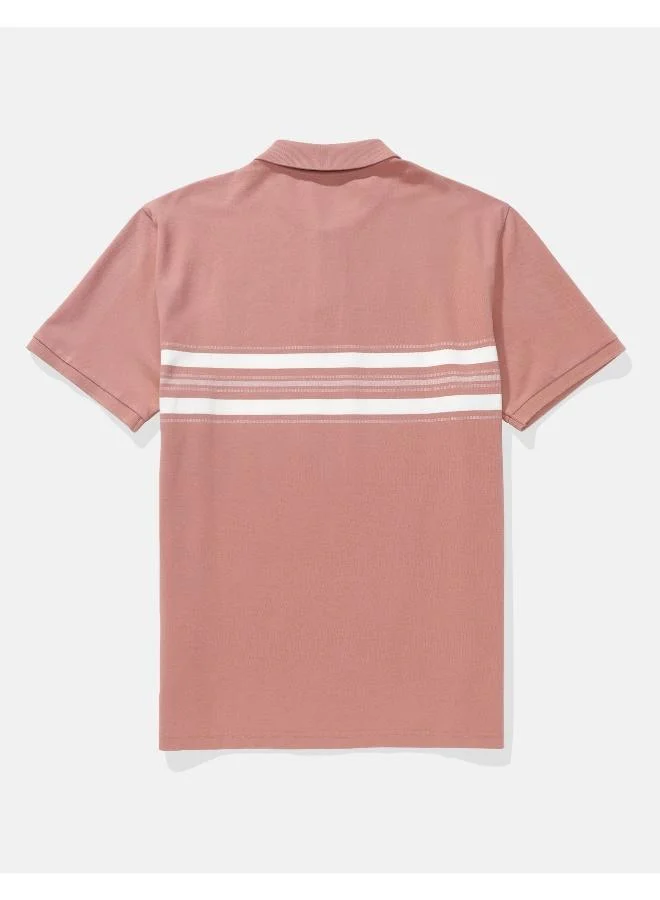 امريكان ايجل AE Flex Pique Striped Polo Shirt