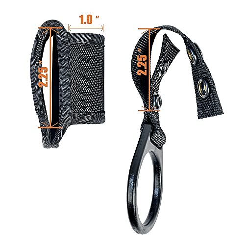 TAFTACFR Compact Flashlight Holder(Open Top)+ Flashlight Ring Strap Holder Hold Mag Lite and Other D/C Cell Flashlights(Nylon Outer Snap) - Image 3