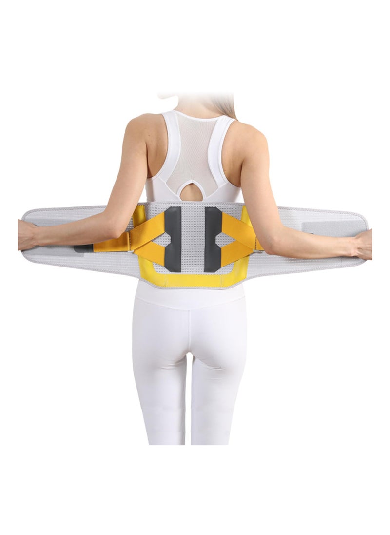 Generic Back Pain Relief Adjustable Lumbar Support Belt Comfortable Breathable Back Brace for Men and Women Fits Waist 34 to 38 inches Ideal for Herniated Disc Sciatica Scoliosis  - Image 1