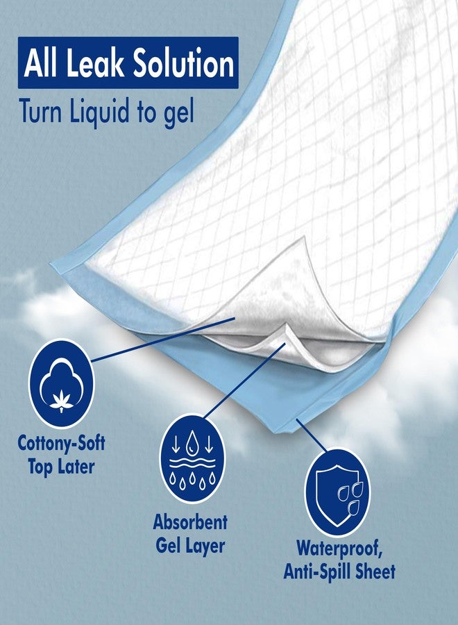 Friends Premium Large Disposable Underpads for Adults (60x90 cm) | 10 Count | 2X Highly Absorbent | Gel Lock Technology | Unisex | Extra Soft top Layer | Odour Lock | Anti-Bacterial & Leak- Proof - Image 5