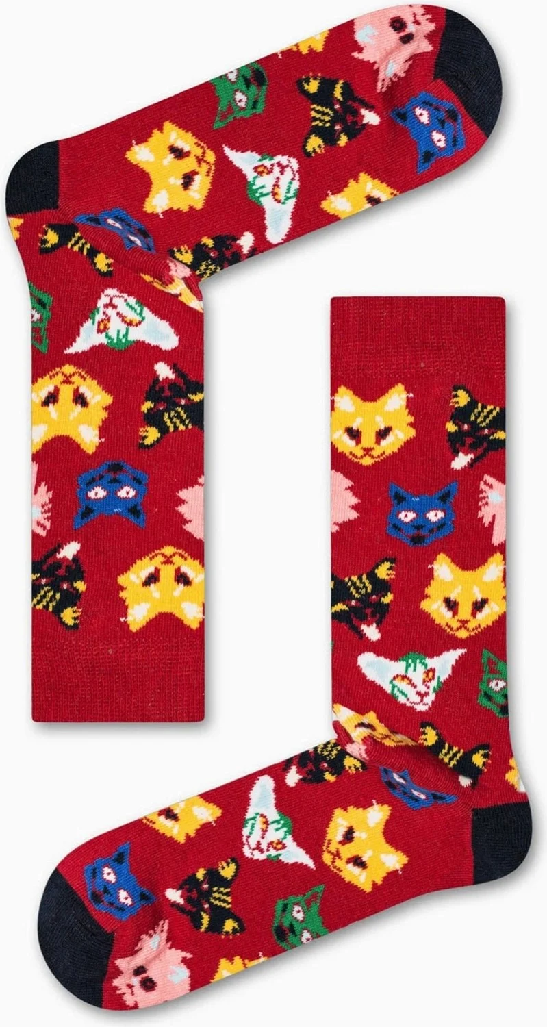 Dode Flora Cat Dog Patterned Socks Men's Long Socks Clb