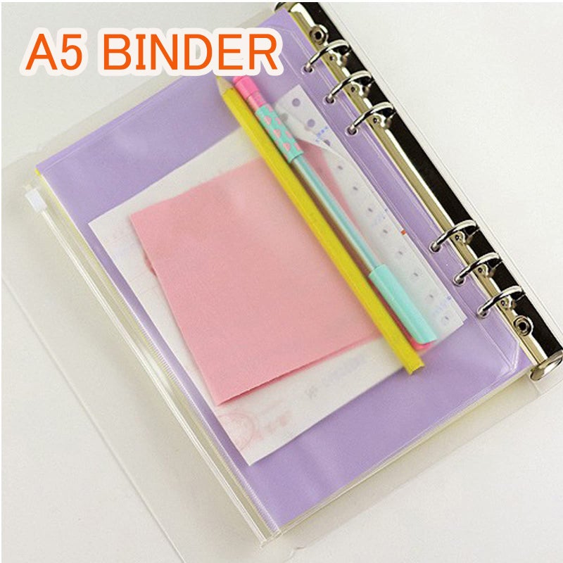 DY.2ten A5 6-Hole Binder Notebook Refills Set - 135 Sheets (270 Pages) Graph Paper + 2pcs A5 Zipper Binder Pockets + 5 Pcs A5 Dividers + Index Note Tabs + index with date + Ruler - Image 5