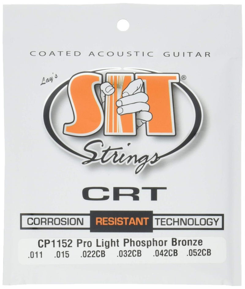 SIT Strings CRT Coated Phosphor Bronze Acoustic Guitar Strings (S.I.T.), Pro Light 11-52, CP1152 - Image 1