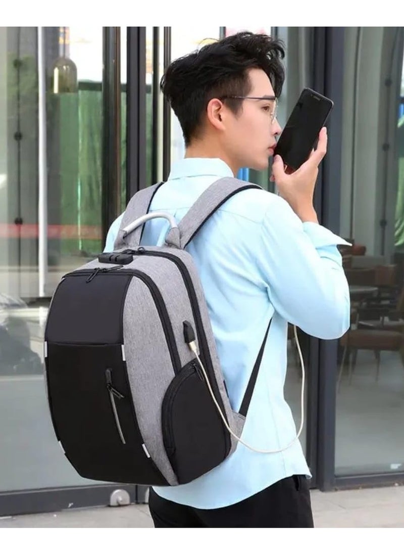QSHOP Imported Premium Waterproof Laptop Backpack with USB Charging Port and Lock, 15.6 Inch Business Backpacks for Men Women College School Students  - Image 2
