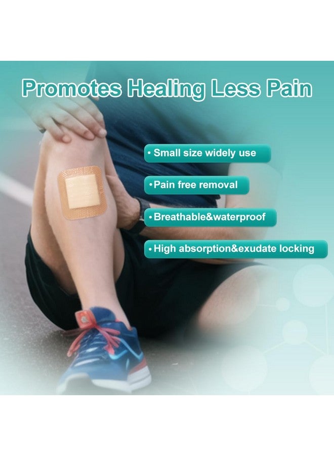 Dimora Dimora Silicone Foam Dressing 3x3 inch with Border 20 Pack, Wound Bandage, Gentle Adhesive Waterproof Pads for Sensitive Skin Wound Care 7.5x7.5 cm - Image 3
