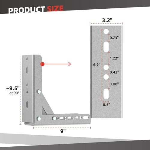 SyunsXoon Universal Roof Mounting Bracket for Retractable Awnings, Adjustable Angle Premium Aluminum Roof Mounted Awning Bracket - Image 2