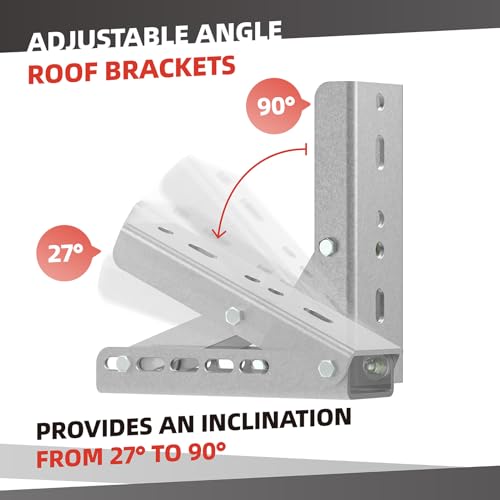 SyunsXoon Universal Roof Mounting Bracket for Retractable Awnings, Adjustable Angle Premium Aluminum Roof Mounted Awning Bracket - Image 3