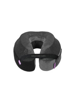 Cabeau Evolution Earth Pillow - Eco-Friendly Memory Foam Neck Pillow with Chin & Neck Support - Wind Grey  - Image 2