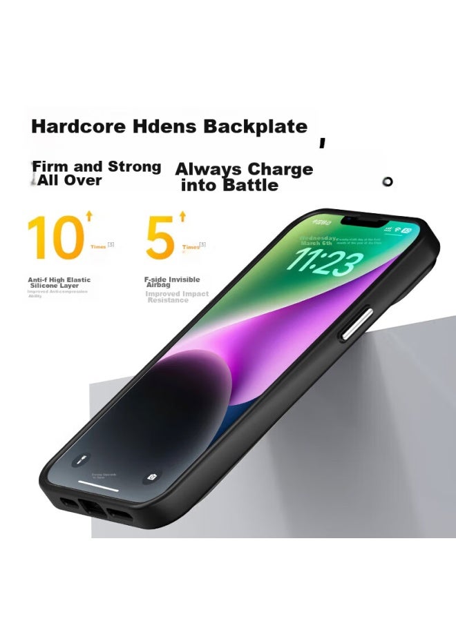 Keklle Iphone 14 Plus Case, Apple 14 Plus Protective Cover, Wireless Charging Compatible, Frosted Anti-drop Lens Protection, Soft Edge Case, Midnight Black - Image 4