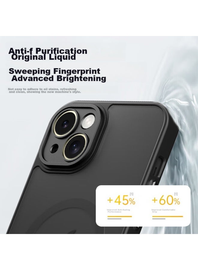 Keklle Iphone 14 Plus Case, Apple 14 Plus Protective Cover, Wireless Charging Compatible, Frosted Anti-drop Lens Protection, Soft Edge Case, Midnight Black - Image 2