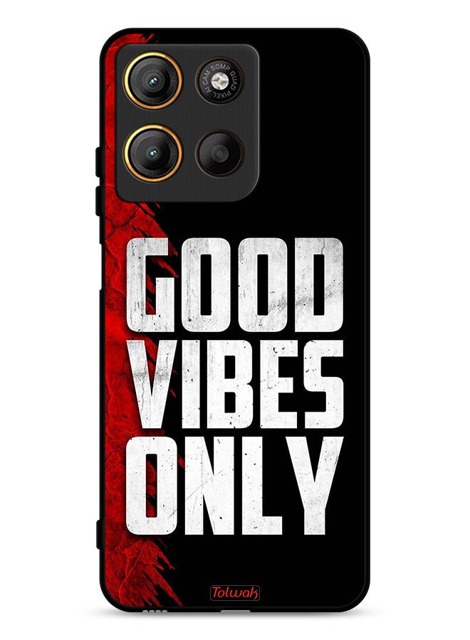 Tolwak Motorola Moto G15 Protective Case Cover Good Vibes Only