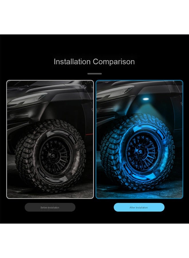 Loquat 12V Car LED Chassis Lights, Off-Road Jeep Wrangler Underbody Lighting Kit, Grille Atmosphere Lights (Set of 4) - Image 2