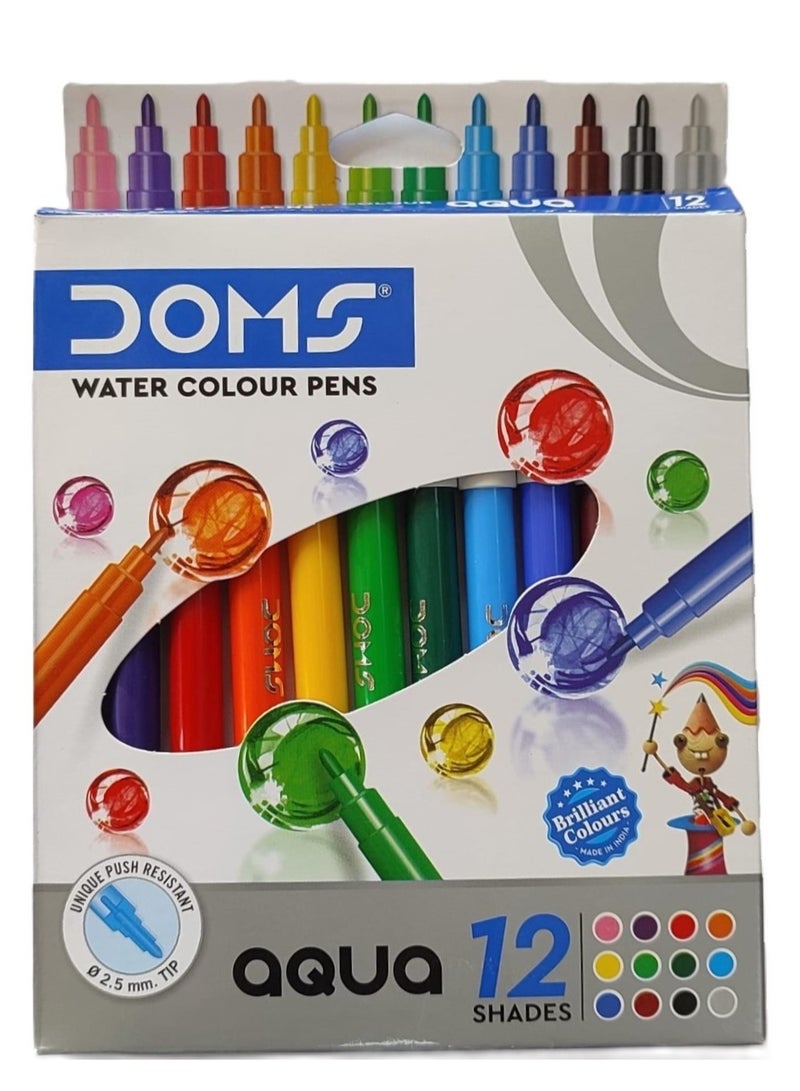 دومس Doms - قلم ألوان مائية أكوا - 12 قطعة - Image 1