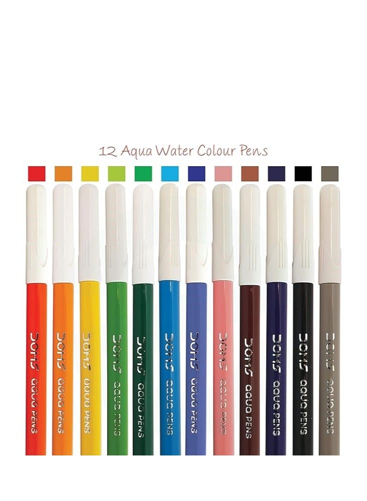 دومس Doms - قلم ألوان مائية أكوا - 12 قطعة - Image 3