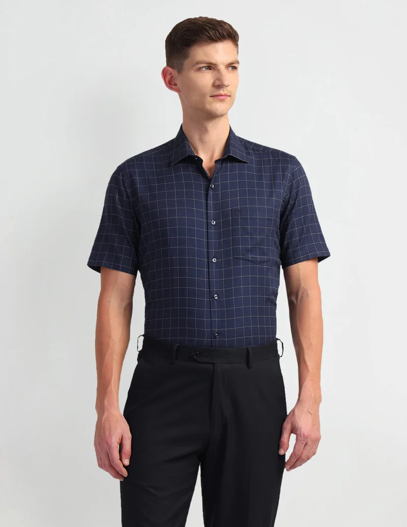 Arrow Navy ARAHSH0611 Dk. Brown Mens Shirt for Men | Best Price UAE