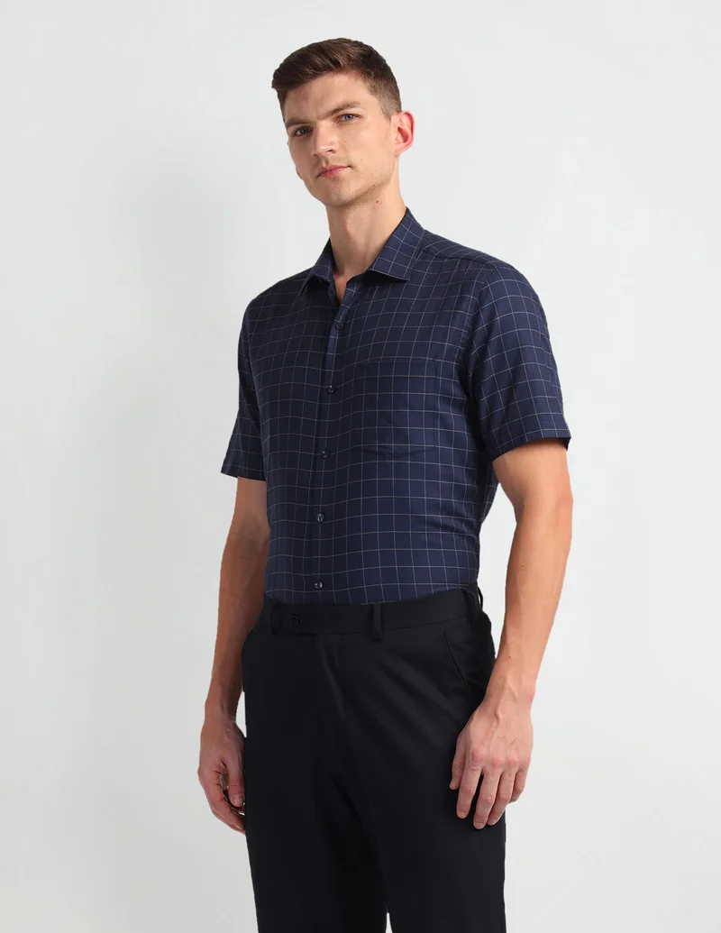 Arrow Navy ARAHSH0611 Dk. Brown Mens Shirt for Men | Best Price UAE