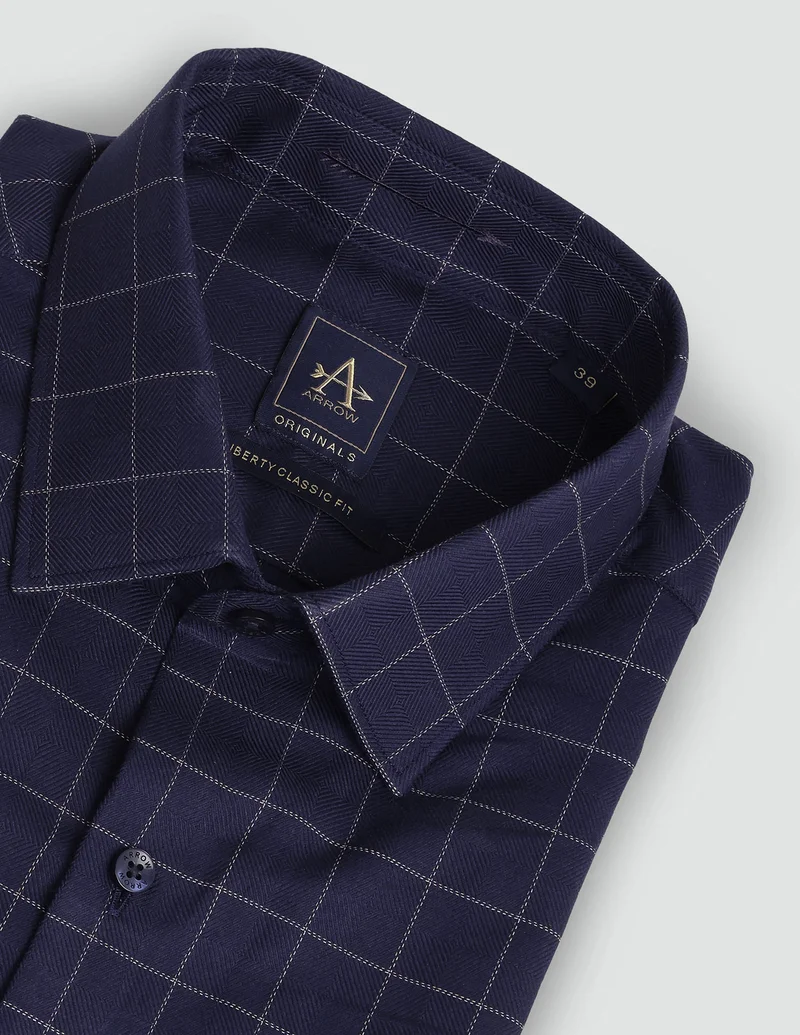 Arrow Navy ARAHSH0611 Dk. Brown Mens Shirt for Men | Best Price UAE