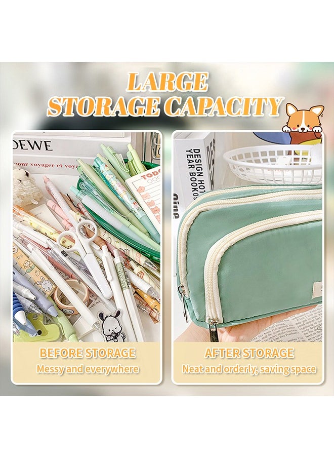Generic - Large Capacity Pencil Case, Stationery Case with 3 Layers Storage, Suitable for Storing Erasers, Pencils, Rulers, Pens - Image 1