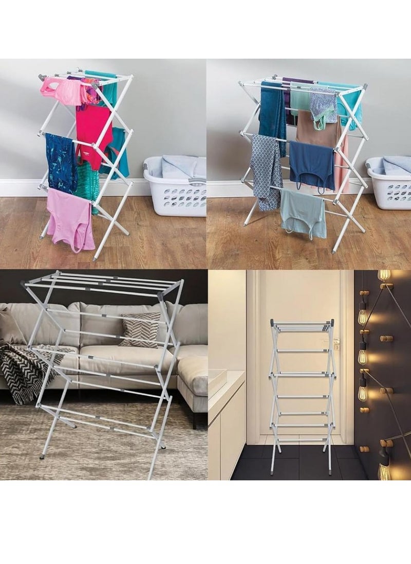 3-Tier Clothes Drying Rack Portable Foldable Adjustable Clothes Rack Air Drying Clothing Sturdy Durable Clothes Dryer, Laundry Drying Stand for Indoor, Outdoor, Balcony - pzsku/ZB36F4D285B770417E075Z/45/_/1739796807/77061e00-9706-499b-9d91-e5056db1280b