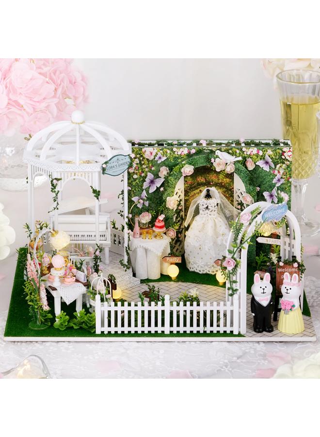 Bluejw Expected To Meet Wedding Scene Model Wedding Gift Diy Hand Assembled Wooden Wedding Model Landscape Hut - Image 2