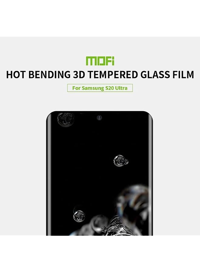 MOFI Tempered Glass Screen Protector Compatible For Galaxy S20 Ultra MOFI 9H 3D Explosion Proof Thermal Bending Full Screen Covered Tempered Glass Film - Image 2