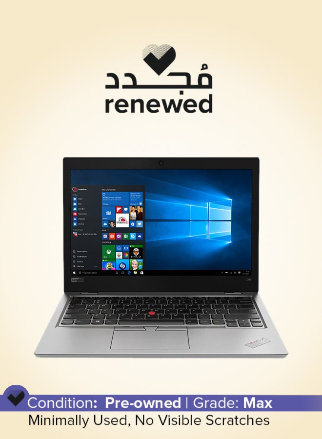 مجدد - لابتوب L380 بشاشة تعمل باللمس 14 بوصة HD، معالج كور i5 8350U/8GB RAM/256GB SSD/رسومات إنتل HD/ويندوز 11 برو إنجليزي فضي