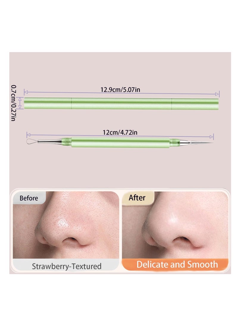 KASTWAVE Blackhead Remover Comedone Extractor, 2-in-1 Professional Stainless Steel Acne Removal Needle, Zit Removing for Nose Face Tools, Double Ended Needle with Cap Removal - Image 5