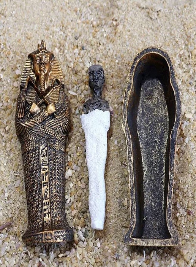 أكسيكو مجموعة أكسكو من قطعتين من تماثيل مومياء فرعون مصري، ملك مصر، ديكور منزلي، مصنوعة من الراتنج، على شكل تابوت - Image 4