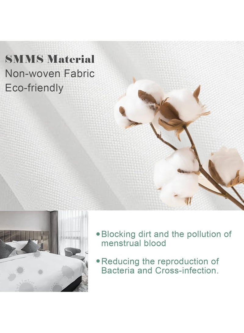 Disposable Travel Bed Sheet Set 4 Pcs Portable Bedding Set with 1 Quilt Cover 1 Sheet and 2 Pillowcase Suitable for Hotel Trip Business - Image 4