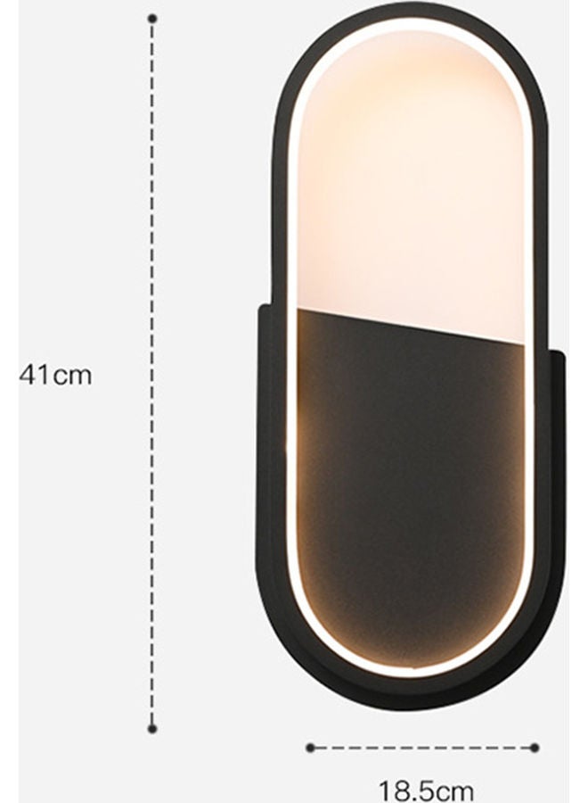 Loquat Elliptical LED Wall Lamp Black - Image 2