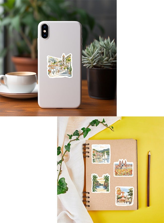 Beauenty Charming Mexican Travel Stickers (50 pieces) - Watercolor, Waterproof, Rustic Theme | Lively Carnival Appliqués for Periodicals, Scrapbooks, Water Bottles, Souvenirs - Image 4