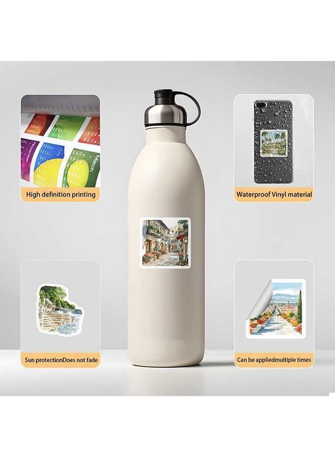 Beauenty Charming Mexican Travel Stickers (50 pieces) - Watercolor, Waterproof, Rustic Theme | Lively Carnival Appliqués for Periodicals, Scrapbooks, Water Bottles, Souvenirs - Image 3