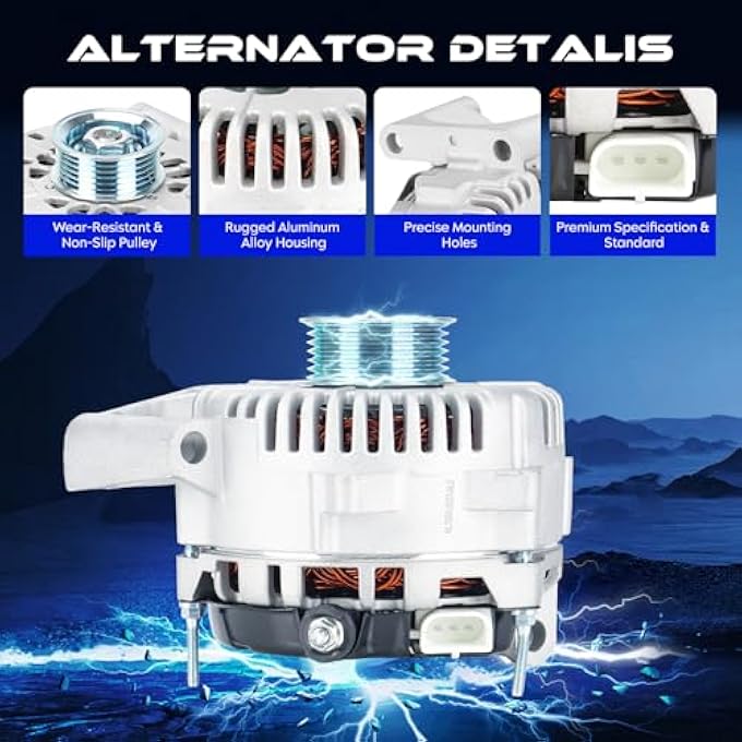 SEHNSUCHT New Alternator (Only For FWD) for Ford Escape 3.0 3.0L 2005-2007, for Mazda Tribute 3.0 3.0L 2005-2006, for Mercury Mariner 3.0 3.0L 2005-2007, Replaces AFD0112, 400-14081, RM4U2J-10D309-JC - Image 2