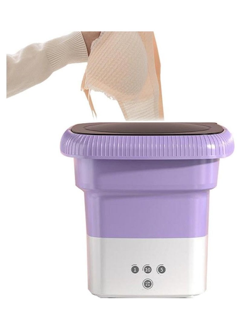 Mini Portable Folding Washing Machine (Purple) - Image 1