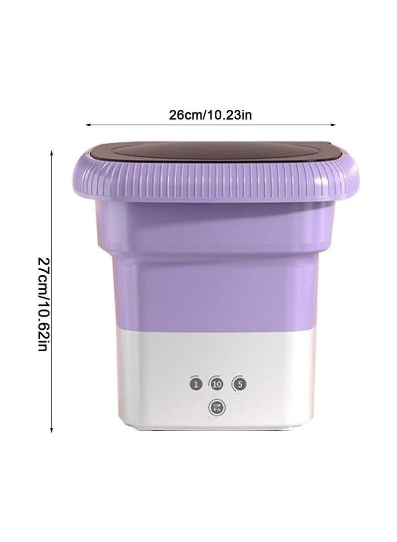 Mini Portable Folding Washing Machine (Purple) - Image 2