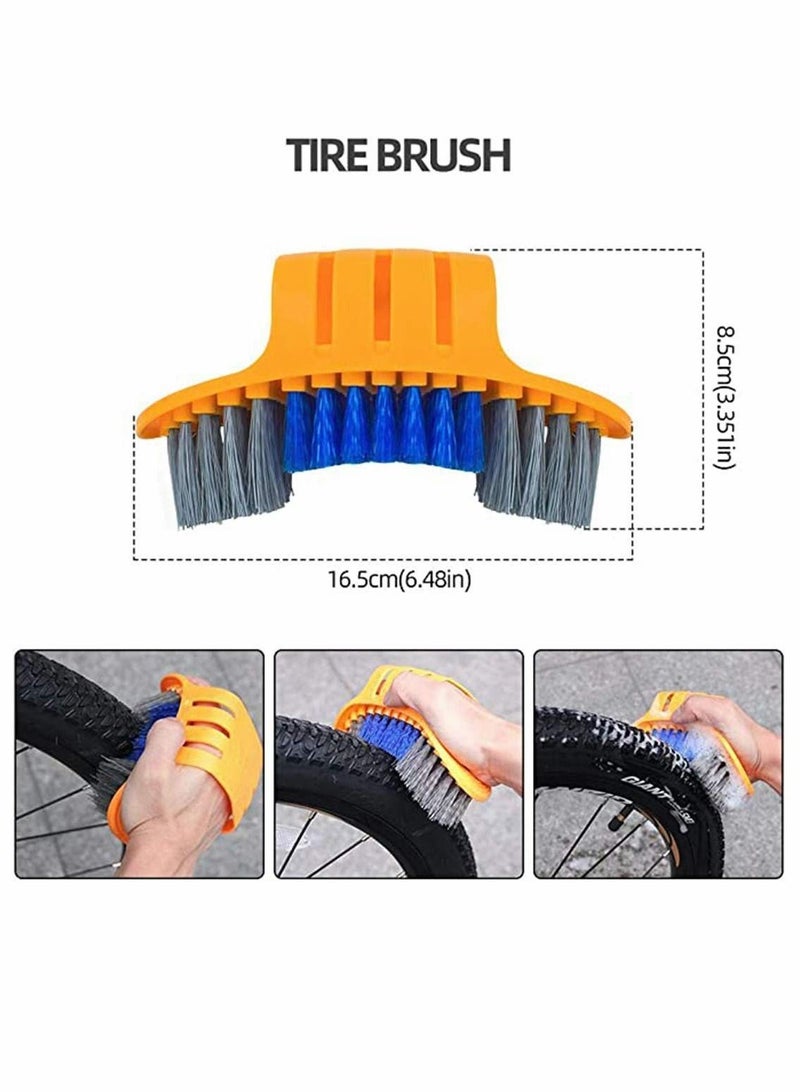 Y&D Bike Cleaning Tool Set, 8 Pieces Mountain Road City BMX Bicycle Kit incl Chain Scrubber, Clean Brush for Chain/Tire/Sprocket Cycling Corner Stain Dirt - Image 4