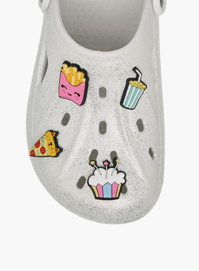 Aqua Girls Food Jibbitz Charm Detail Clogs - Image 4