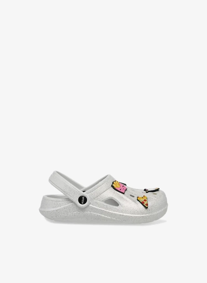 أكوا Girls Food Jibbitz Charm Detail Clogs