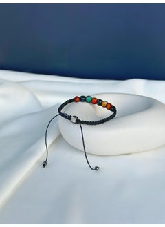 Kehribar Point Agate Stone Macrame Bracelet  - Image 2