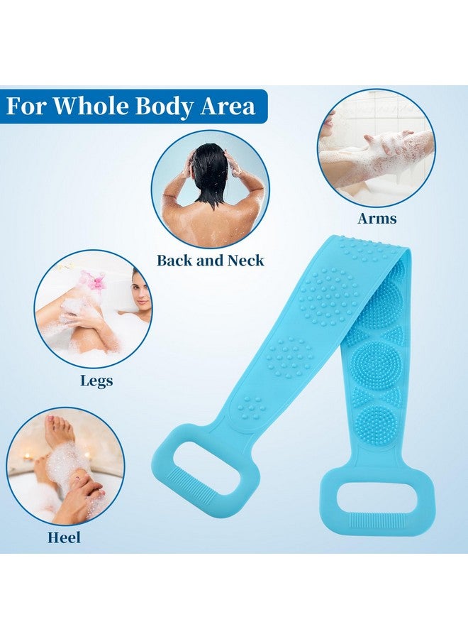 HUNCHA Silicone Back Scrubber for Shower, Bath Body Brush Deep Clean & Invigorate Your Skin, Exfoliating & Comfortable Massage Body Washer with Handle for Men & Women, Random Color, Pack of 1 - Image 5