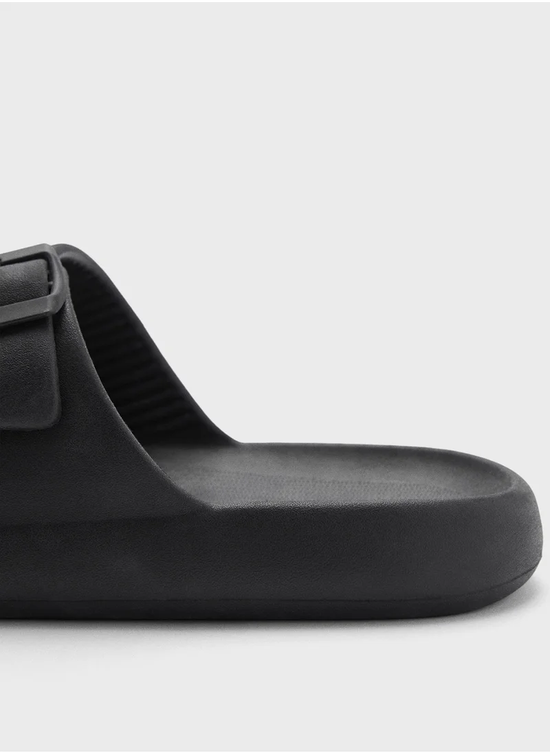 Mango Man Double Buckle Rubber Sandals