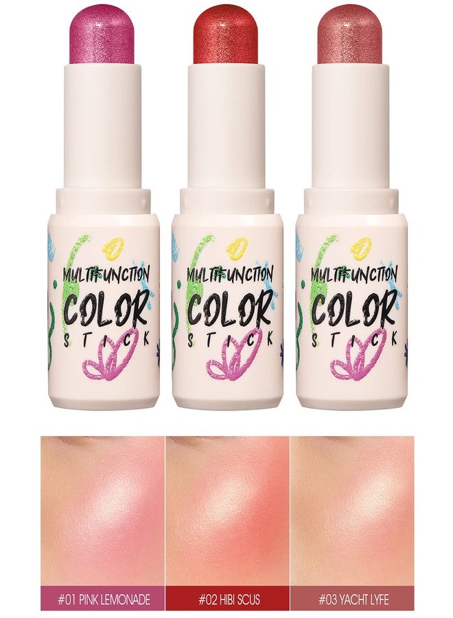 Vtrem 3PCS Cream Contour Stick, Blush Stick for Cheeks & Lips, Highlighter Stick Moisturizer Face Brightens & Shades Pencil Long Lasting Smooth Facial Contour Shaping Makeup Sticks for All Skin - Image 4