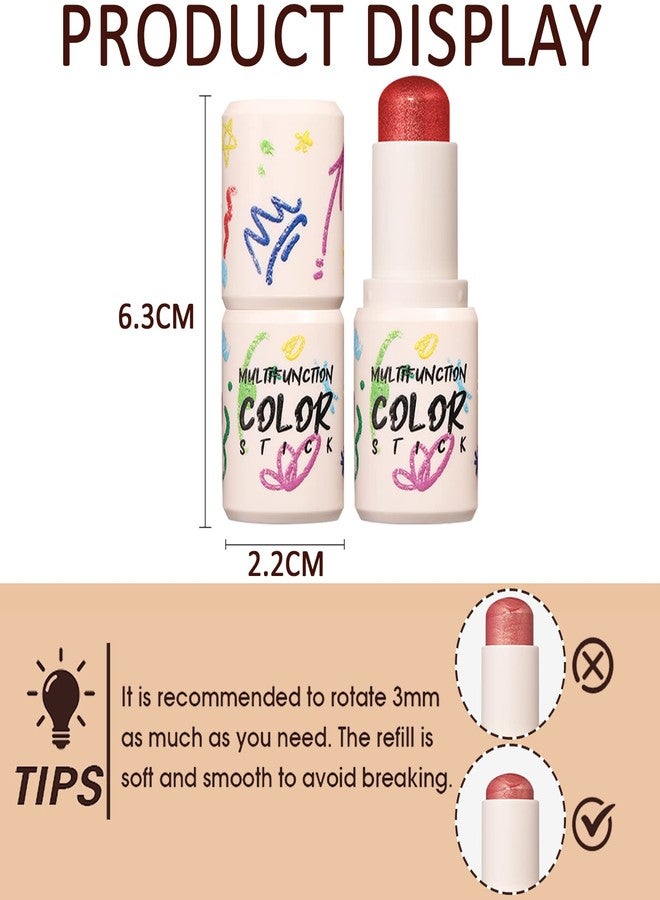 Vtrem 3PCS Cream Contour Stick, Blush Stick for Cheeks & Lips, Highlighter Stick Moisturizer Face Brightens & Shades Pencil Long Lasting Smooth Facial Contour Shaping Makeup Sticks for All Skin - Image 3