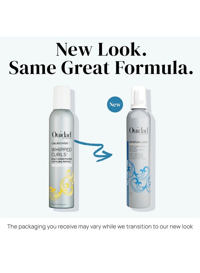 أويداد بلسم الشعر اليومي وكريم الأساس Moisture Lock Whipped Curls - 8.5 أونصة سائلة، زيت الزيتون وزبدة الشيا والجلسرين، بلسم مرطب لتجعيد الشعر وكريم أساس لتصفيف الشعر بدون شطف، لجميع أنواع التجعيدات