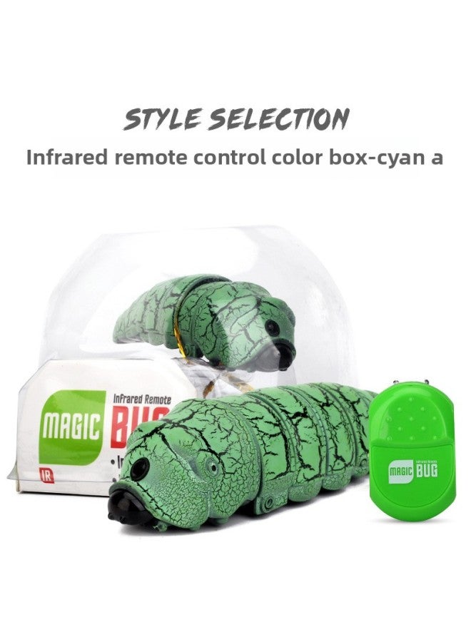 Internet Popular Simulation Trick Remote Control Caterpillar Mini Yoyo Worm Electric Funny Cat And Dog Strange Toy-Color:Remote Caterpillar-Mint Green  - Image 1