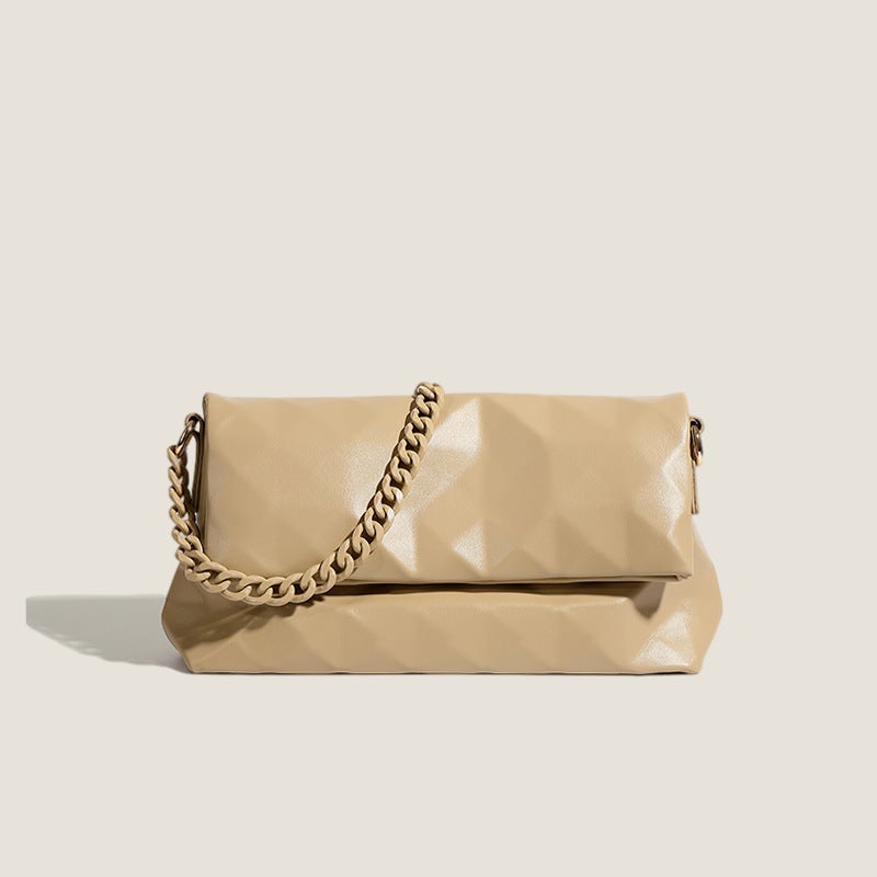 Niche Geometric Folding Casual Acrylic Chain Tote Bag Three-Dimensional Rhombus All-Match Shoulder Crossbody Envelope Women'S Bag - Image 1