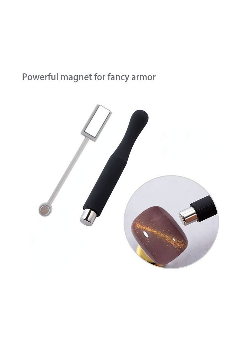 Miss Gooey Nail Polish Set Gel Nail Polish Cat Eye Color Change Glitter with Magnetic Stick Kit Super Shiny Color Long Lasting UV LED Needs Quick Drying Magnetic Art Manicure DIY At Home Soak for Women  - Image 3