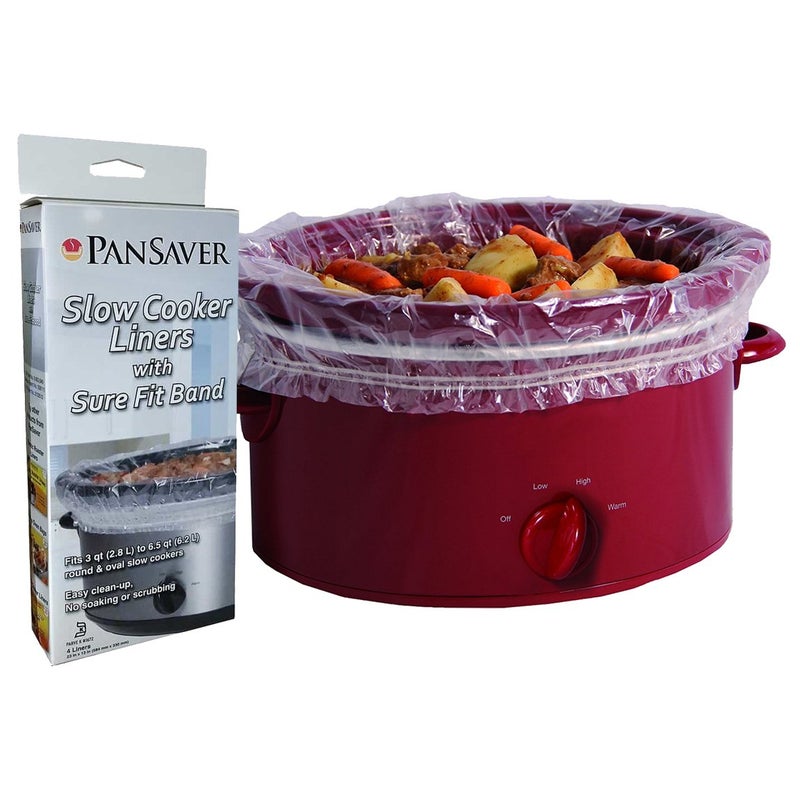 PanSaver PanSaver 12 Pack Disposable Slow Cooker Liners Crockpot Liners Small Quart Cookers Liners with a Sure Fit Band  NSF approved KOFK Certified Kosher 