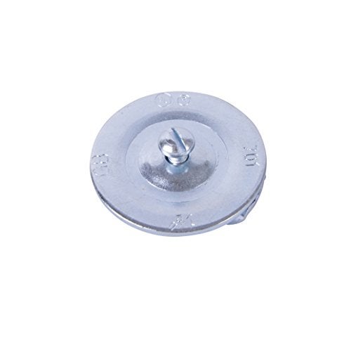 Gardner Bender KO701 Metal Knockout Seal, ½" Conduit Size, Marked Size, Rust-Proof Galvanized Steel, 16 AWG Steel, ⅜" Thread, Embossed, Self Centering, for Knockout Punch/Die Conduit, Cover - Image 1